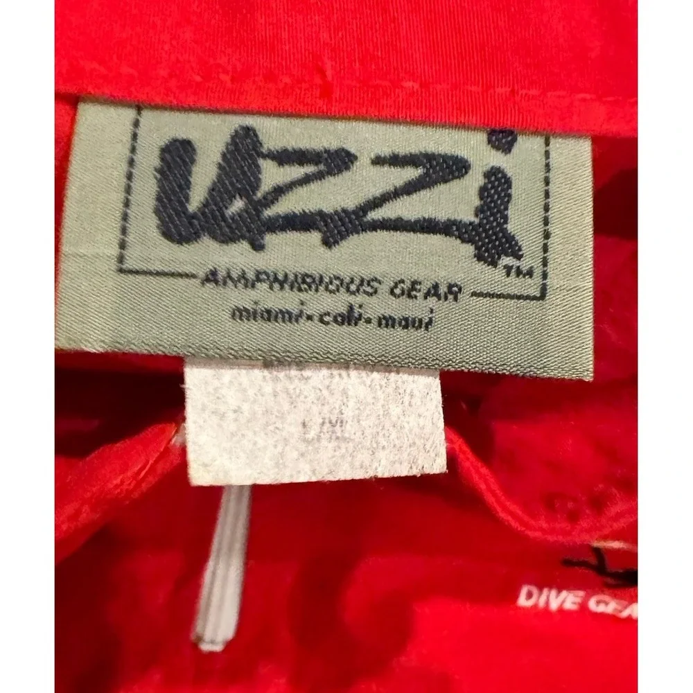 Uzzi Dive Gear Flag Windbreaker Jacket Size L/XL Surf New With Tags 80s 90s